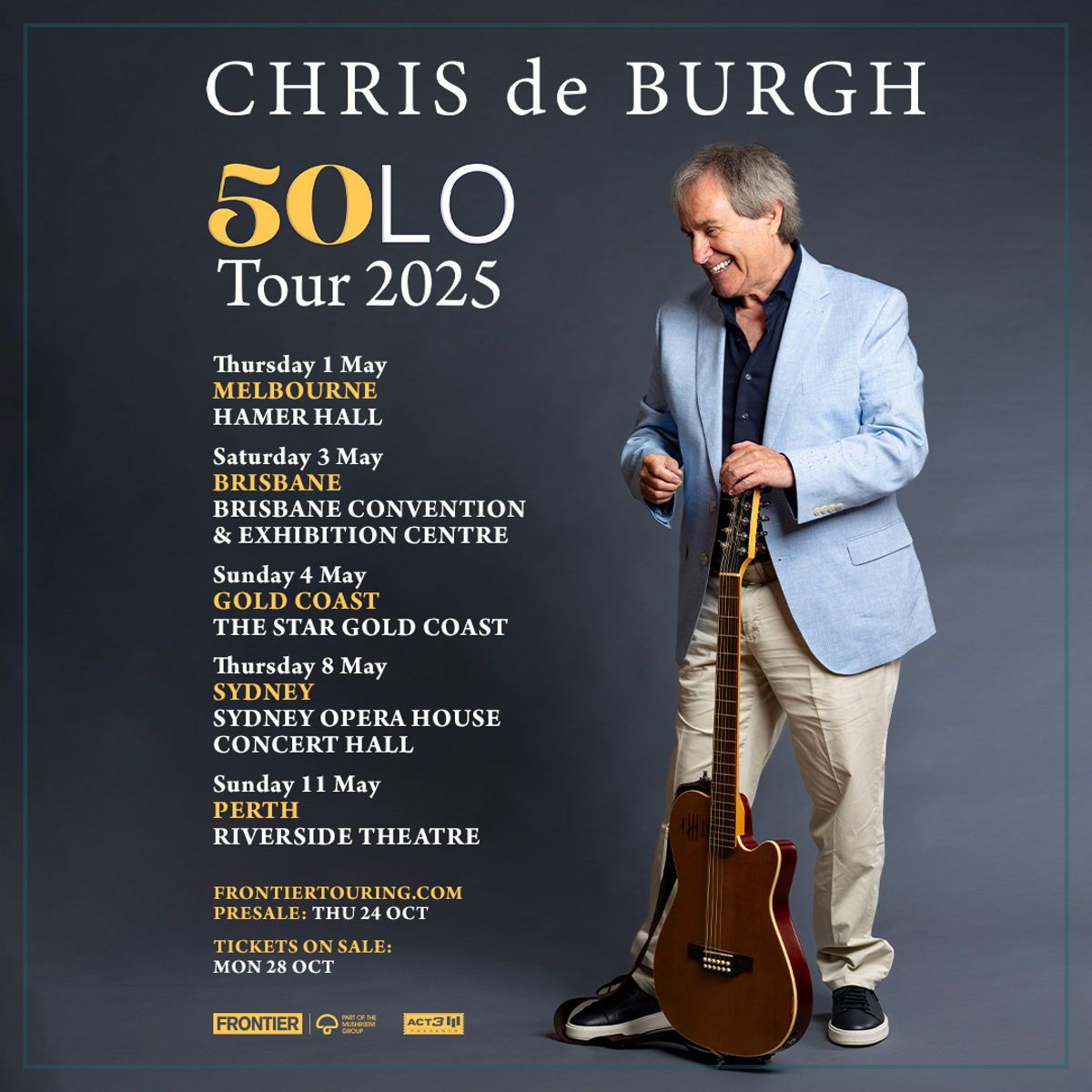 Chris de Burgh: 50LO Tour at Centre in the Square Ontario