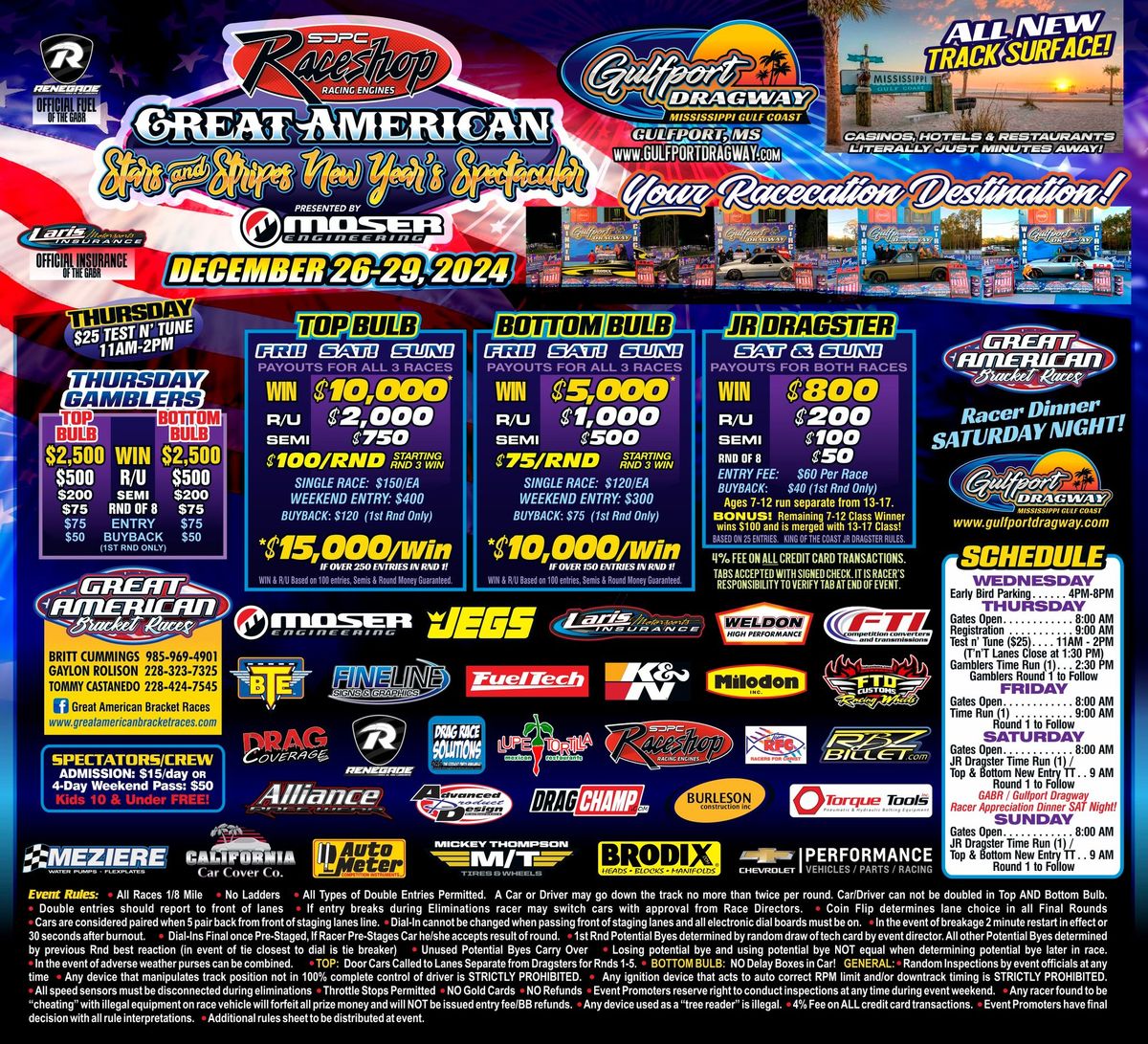 SDPC Raceshop Great American Stars and Stripes New Year\u2019s Spectacular