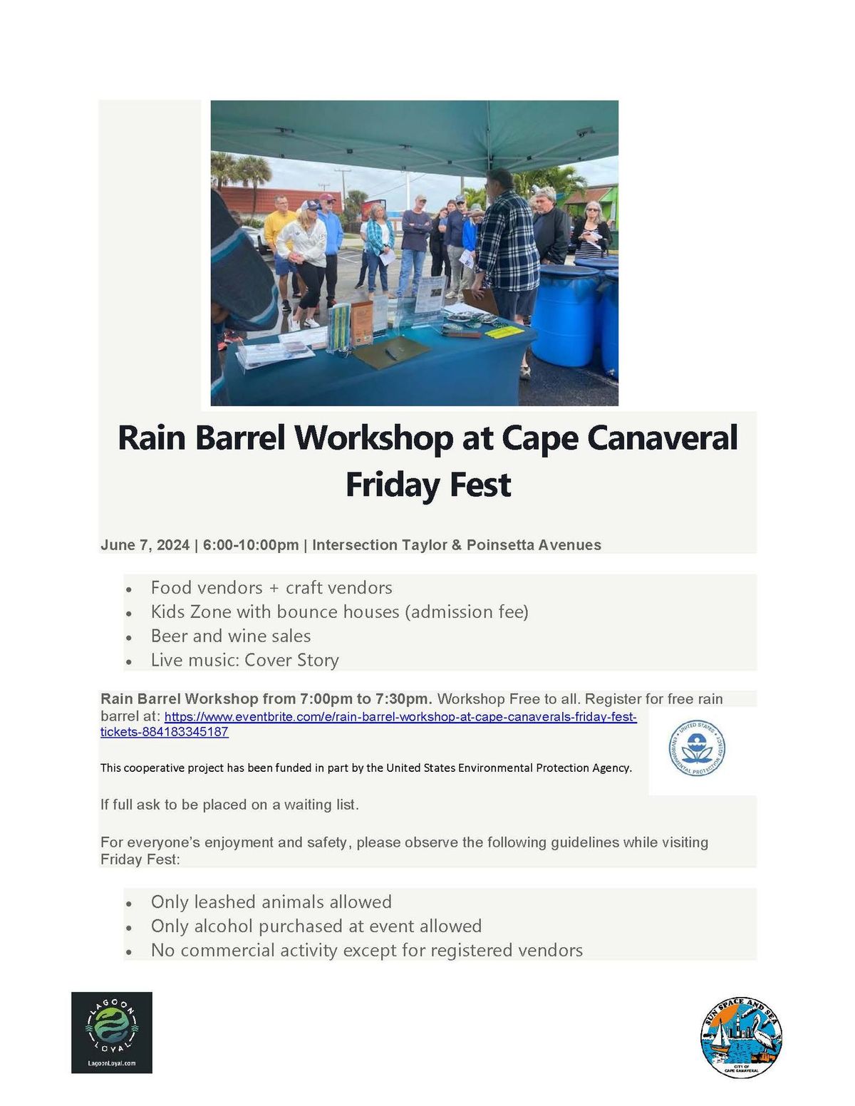 Rain Barrel Workshop at Cape Canaveral Friday Fest