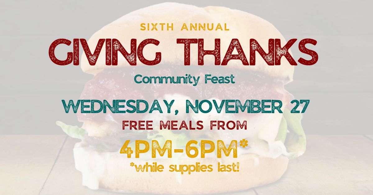 [Sandpoint] The Burger Dock's 6th Annual Giving Thanks