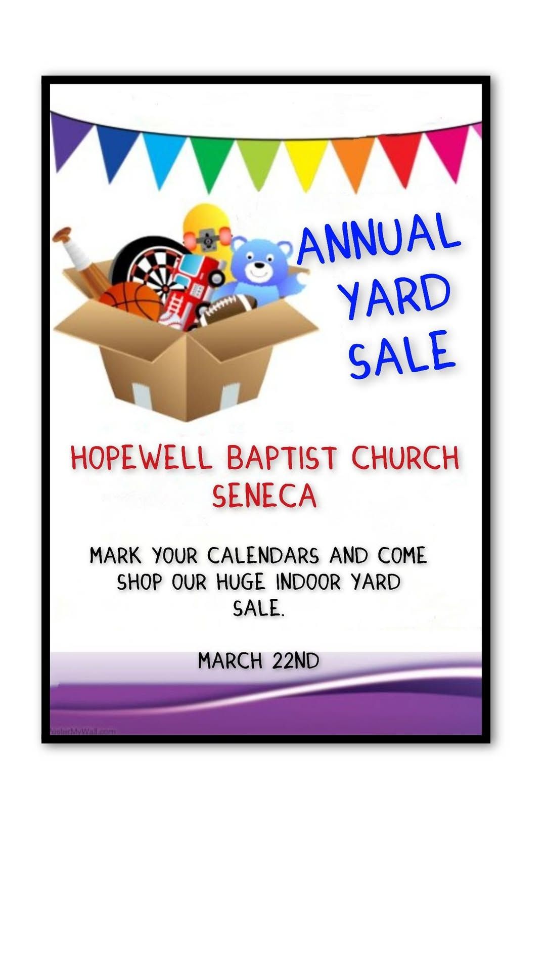 HBC Annual Yard Sale!