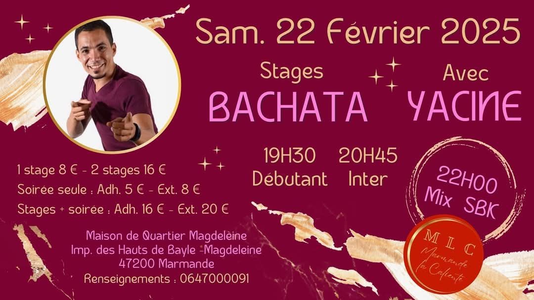 Stages Bachata & Mix SBK avec Yacine