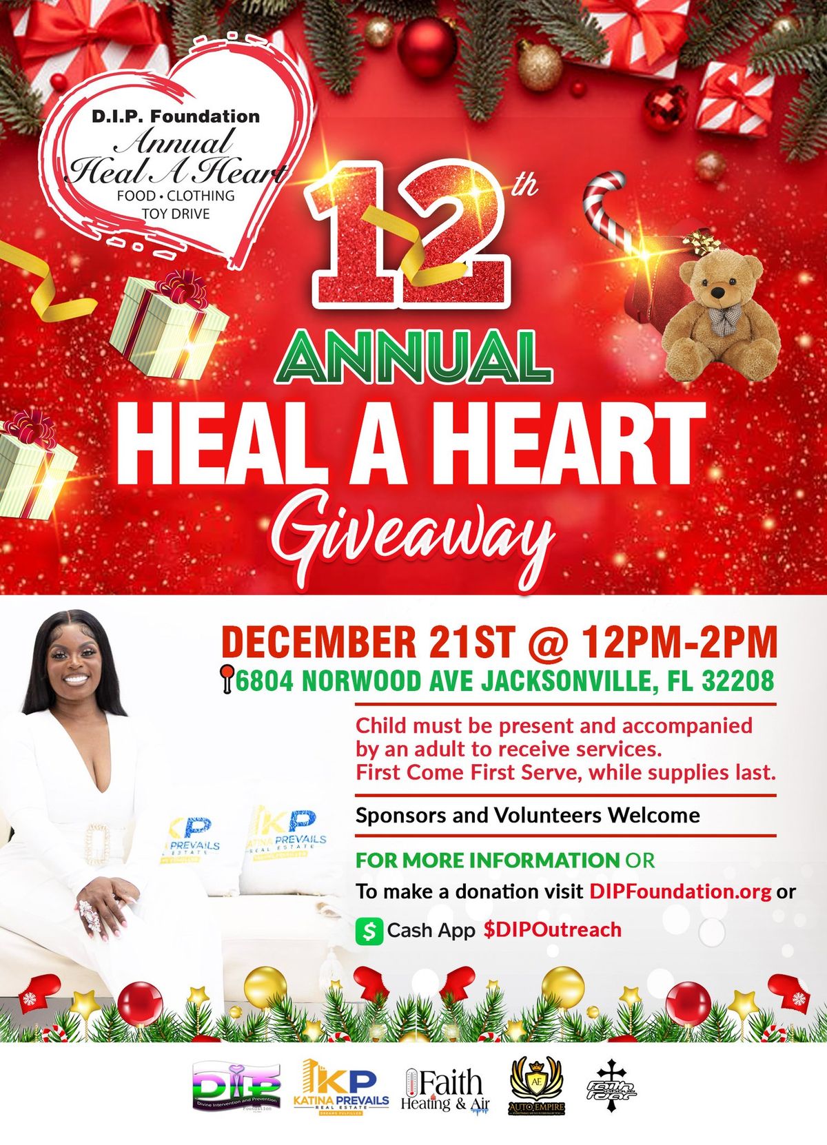 D.I.P. Foundation 12th Annual Heal A Heart Giveaway