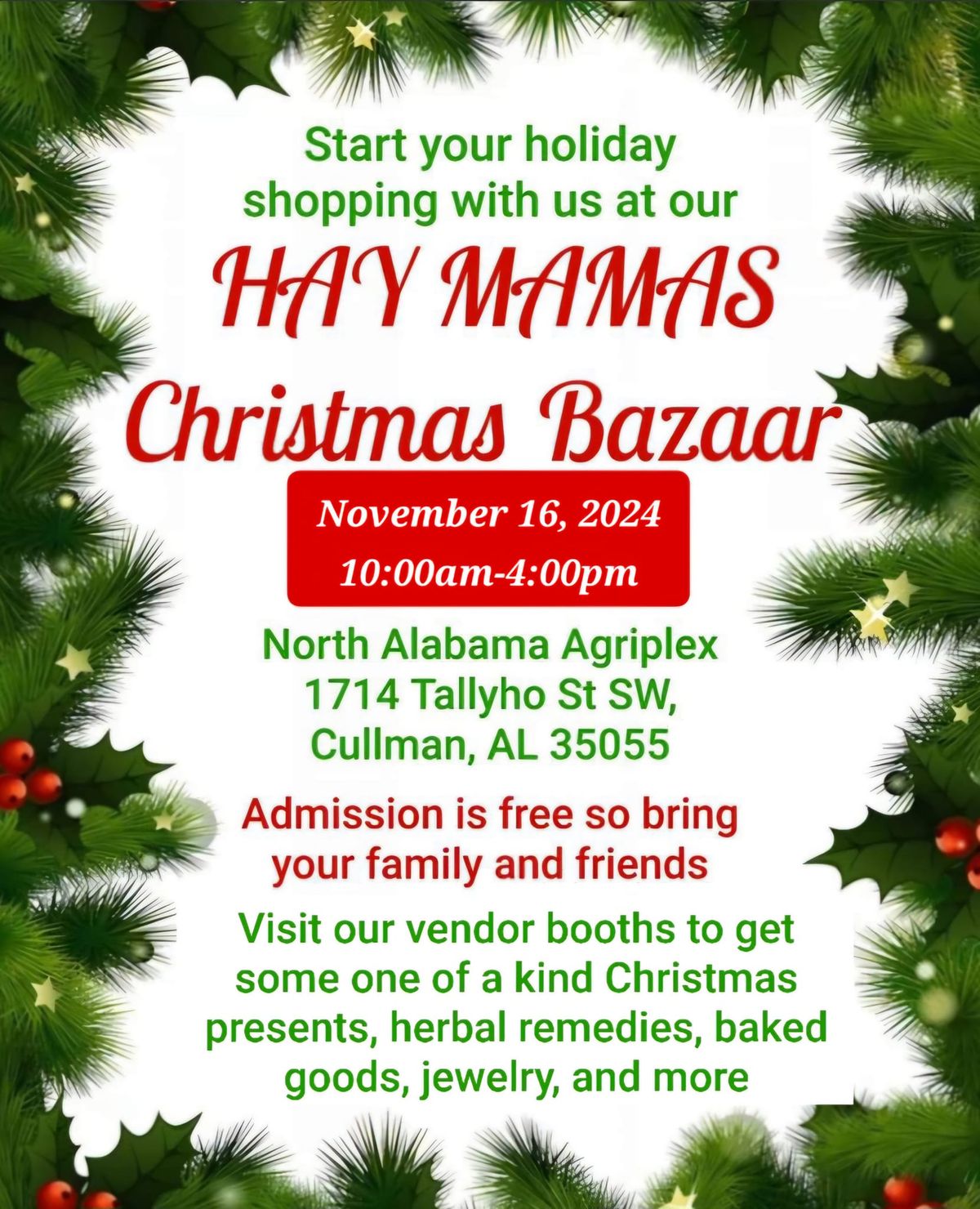 HAY Mamas Christmas Bazaar 