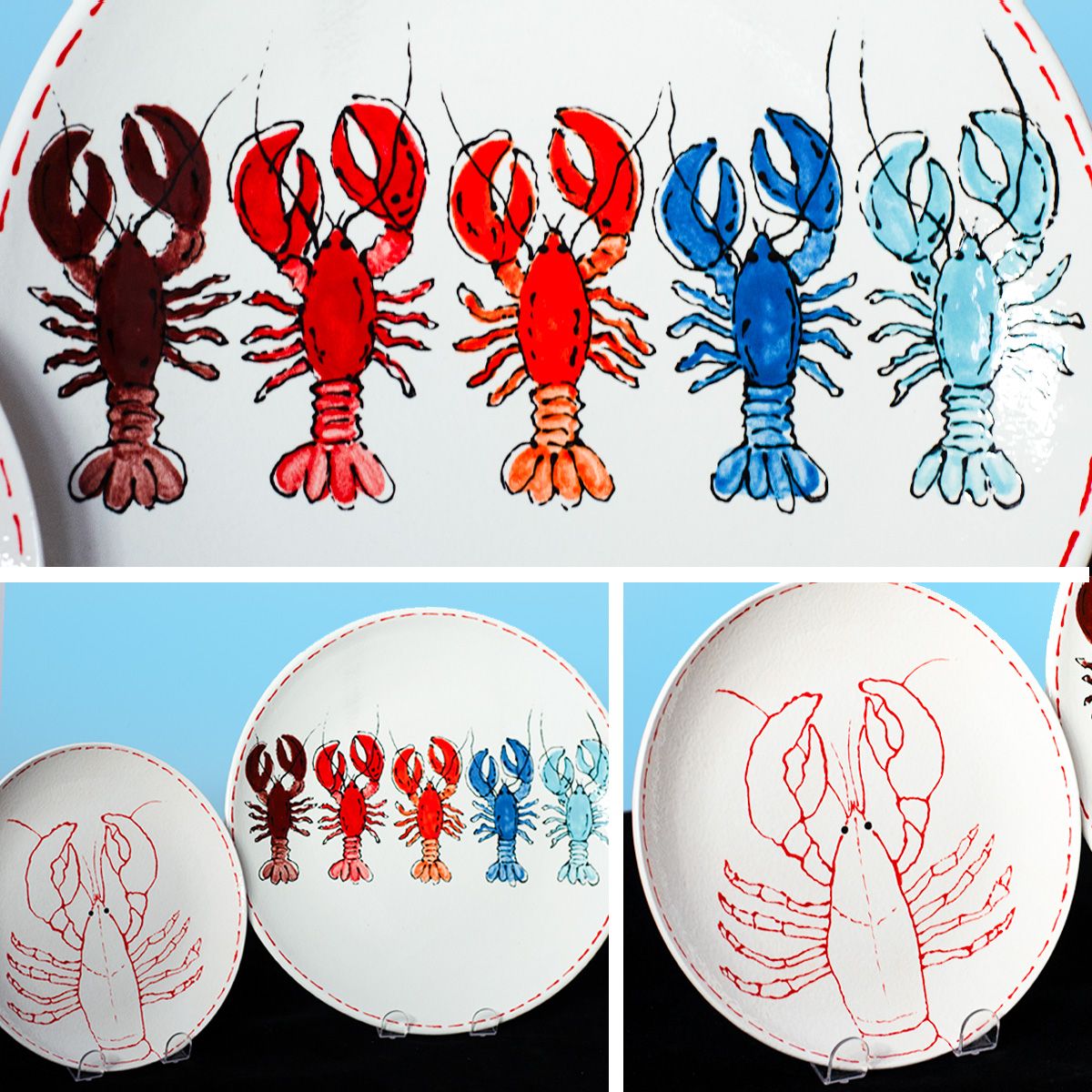 Lobstah Plates Pottery Paint Night
