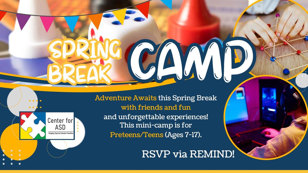 Spring Break Camp (Special Needs Social Group)