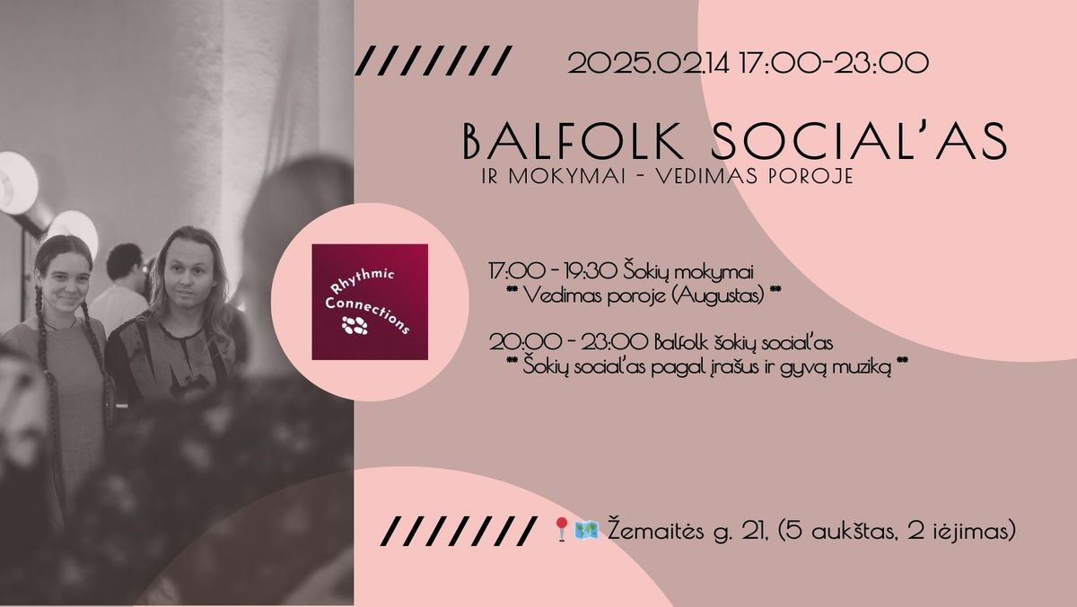 Balfolk \u0161oki\u0173 social'as (Valentino diena) \/\/ Balfolk dances social (Valentine's Day)