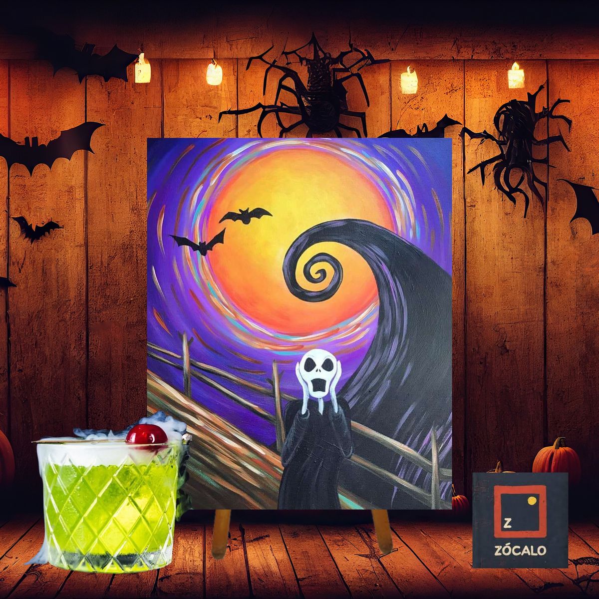 This is Halloween - Paint & Sip at Z\u00f3calo Food Park!