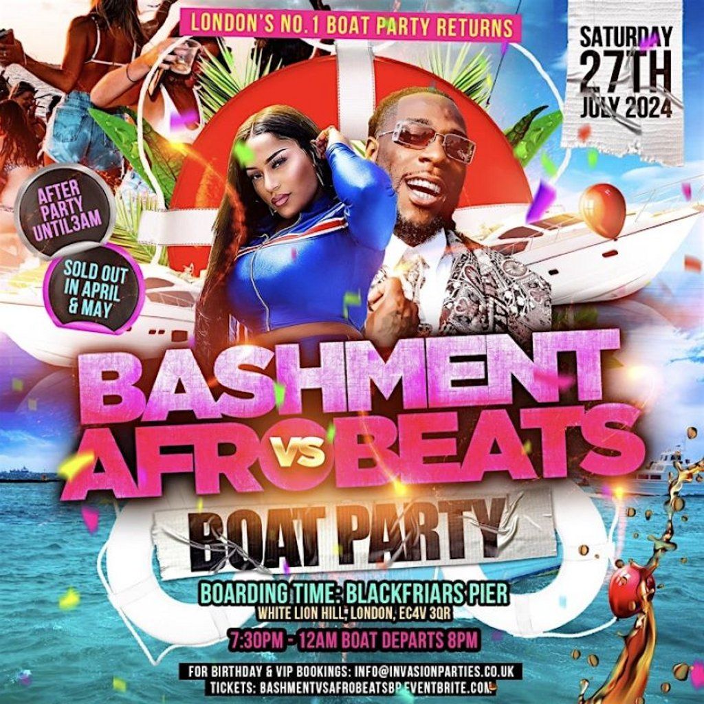 Bashment Vs Afrobeats Boat Party