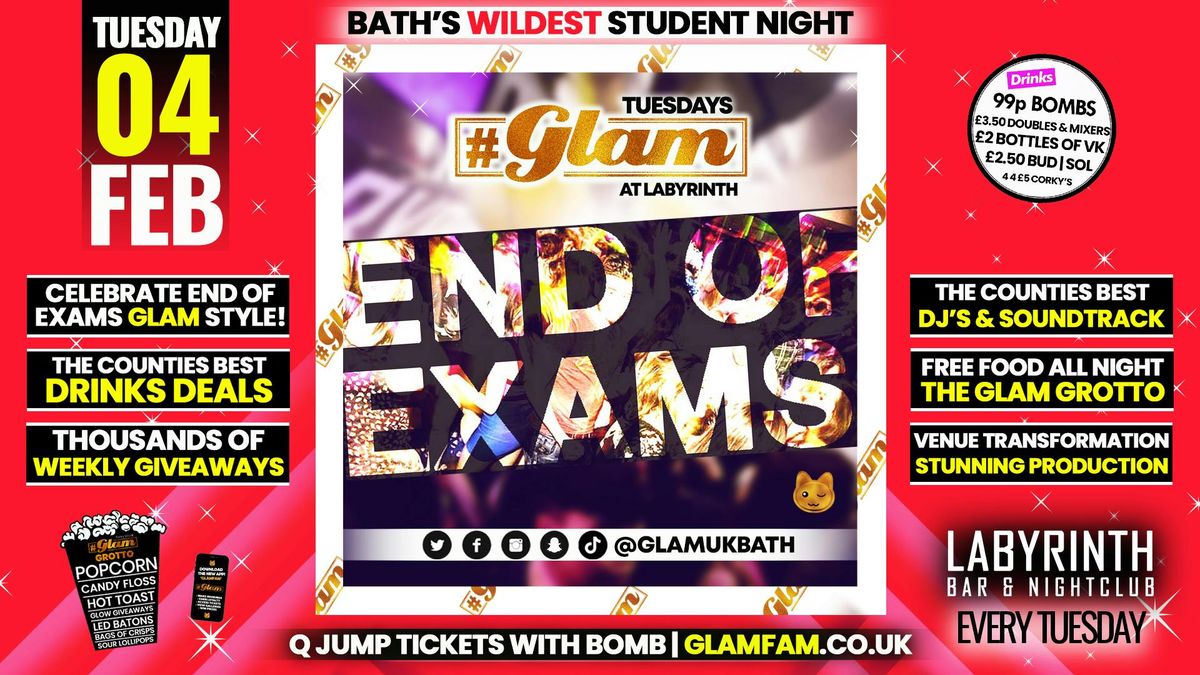 Glam | END OF EXAMS TAKE-OVER AT GLAM! \ud83e\udd29 Bath's Wildest Student Night | Tuesdays at Labs \ud83d\ude3b