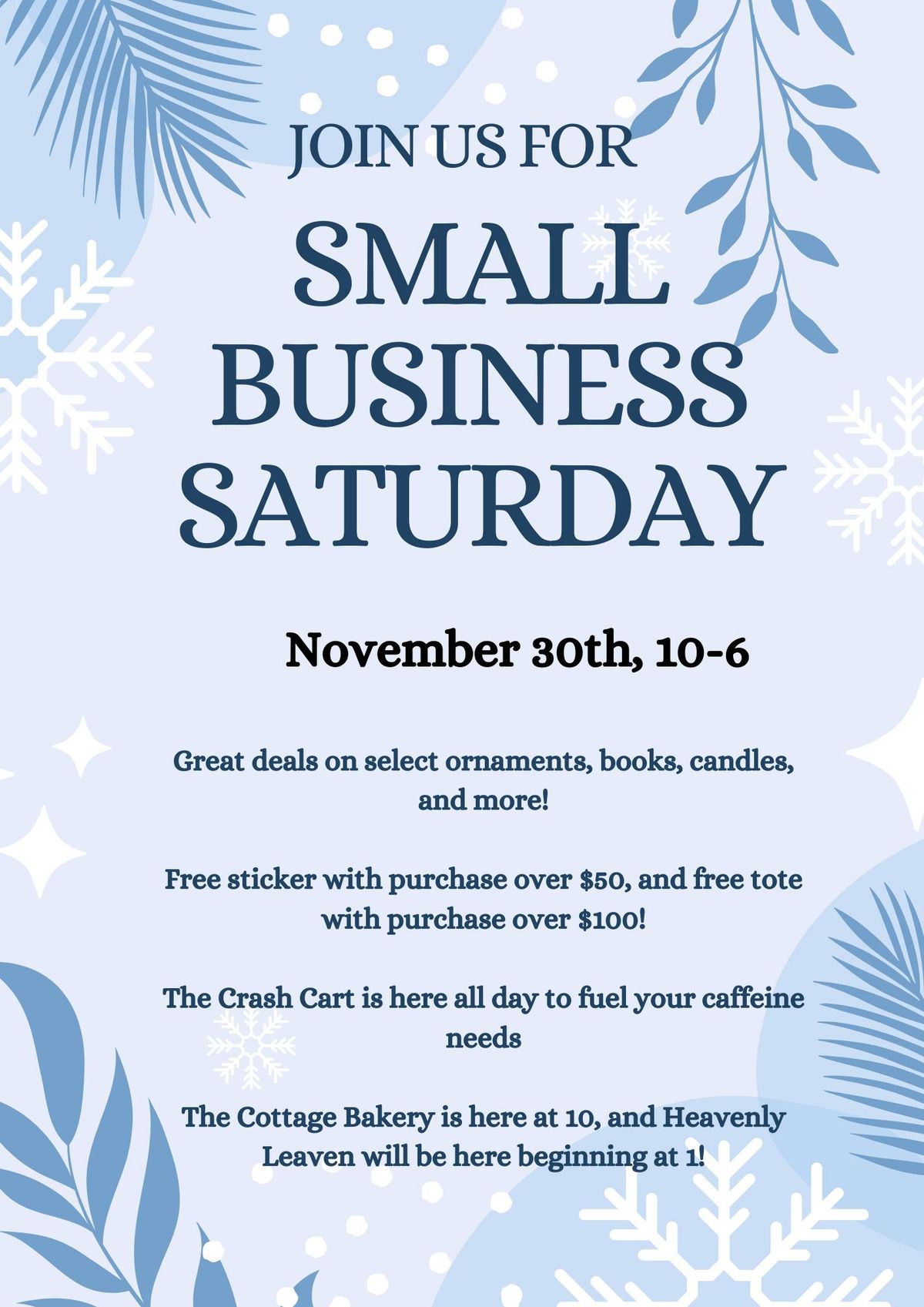 Small Business Saturday at the Roaming Root!