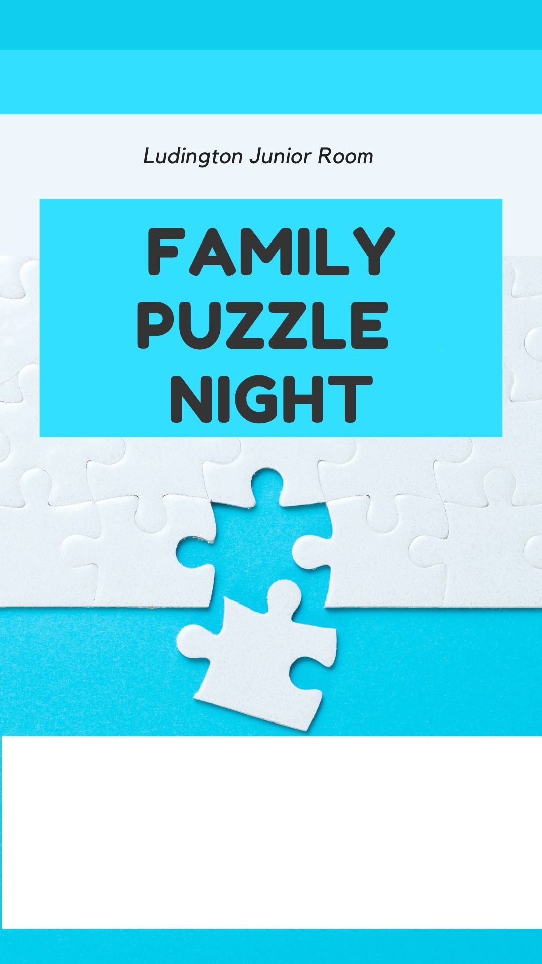 Family Puzzle Night in Jr Room