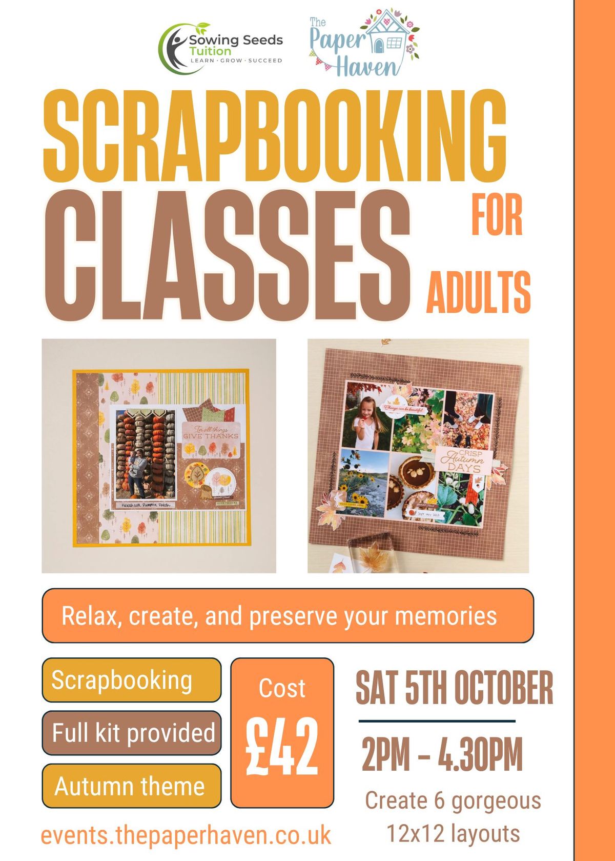 OCTOBER SCRAPBOOK CLUB - IN PERSON