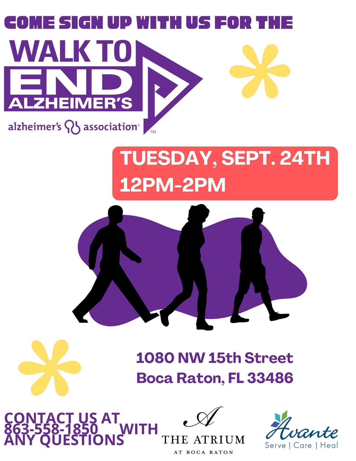 Walk To End Alzheimer's Sign Up Event 