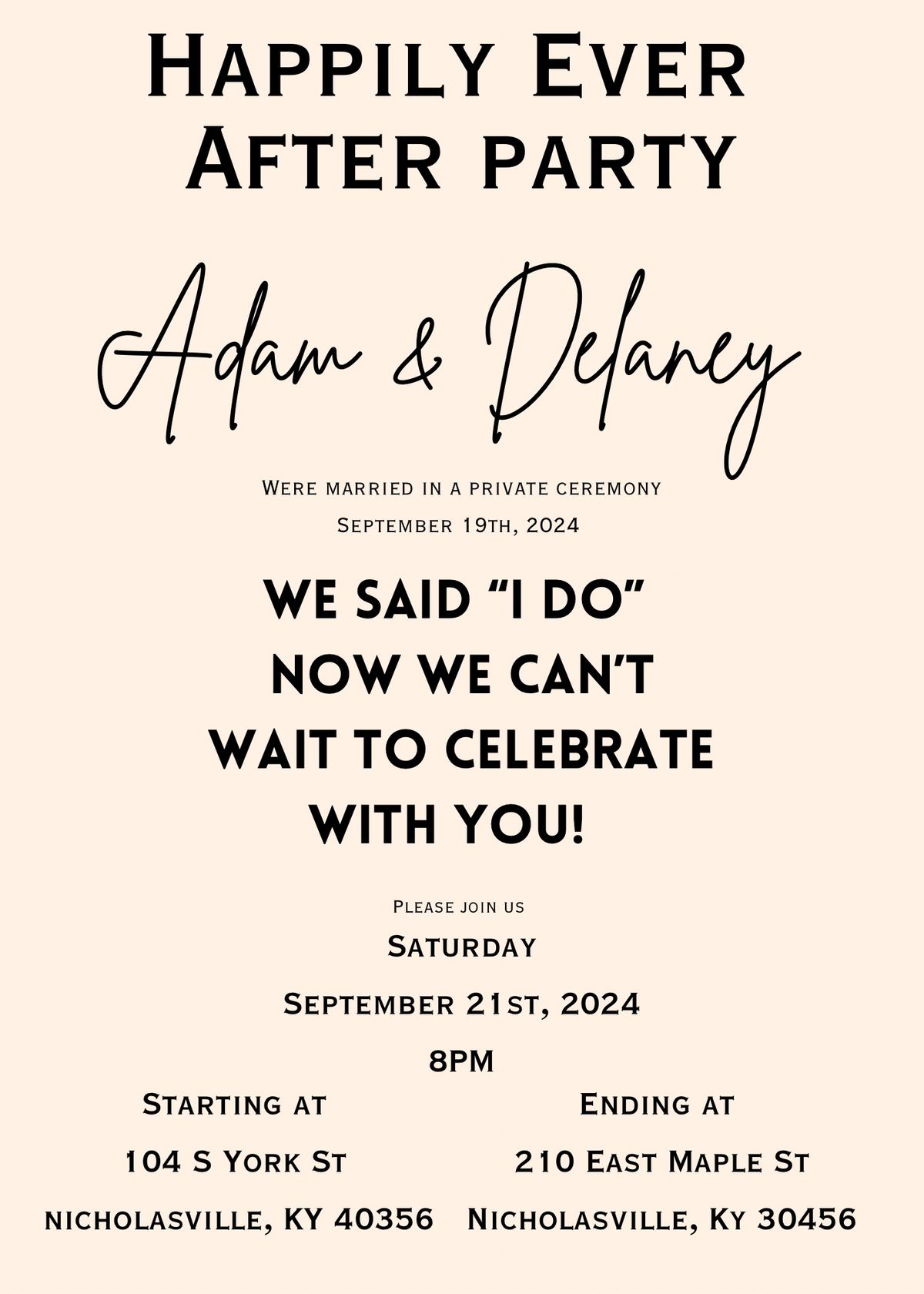 Happily Ever After Party 