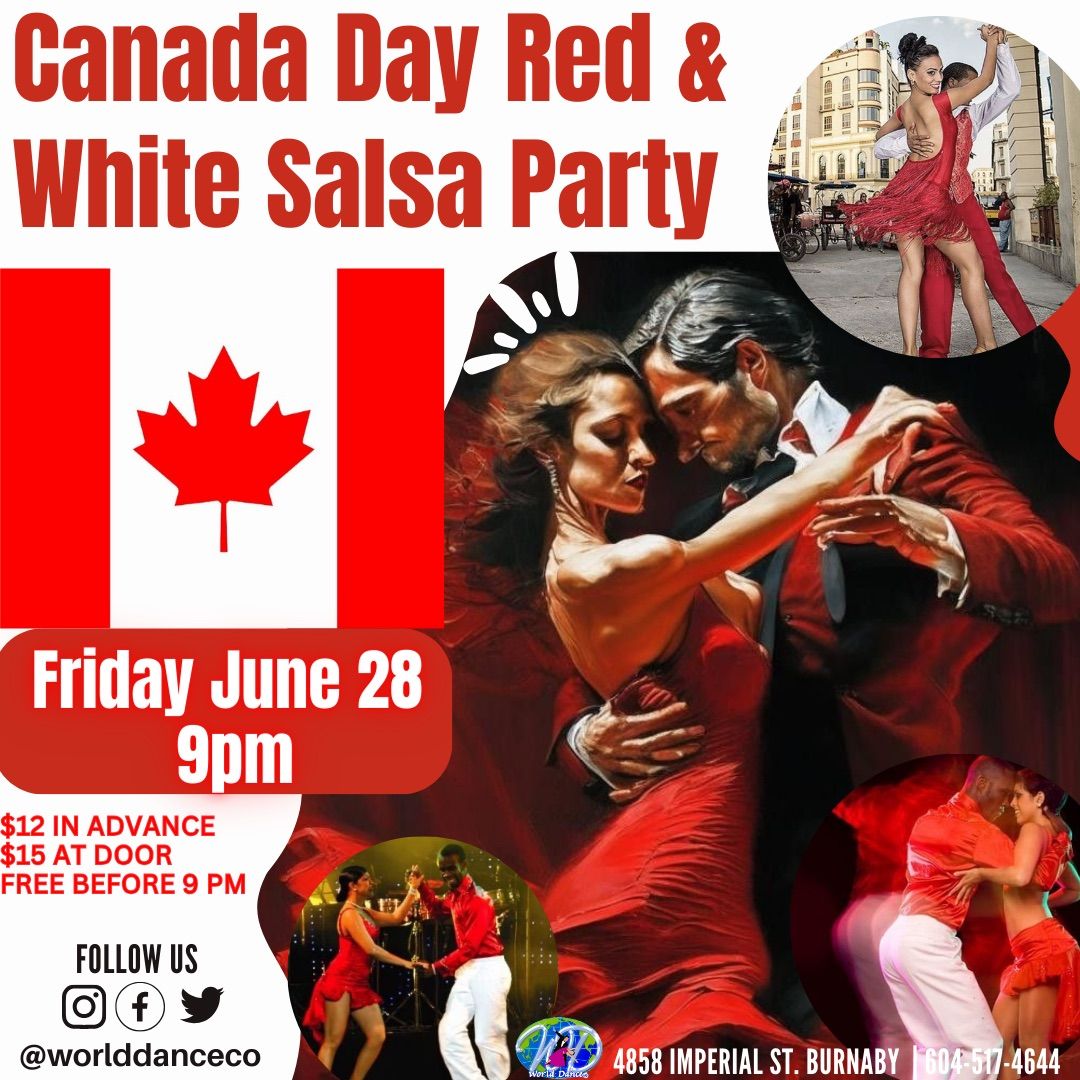 Canada Day Red & White Salsa Party
