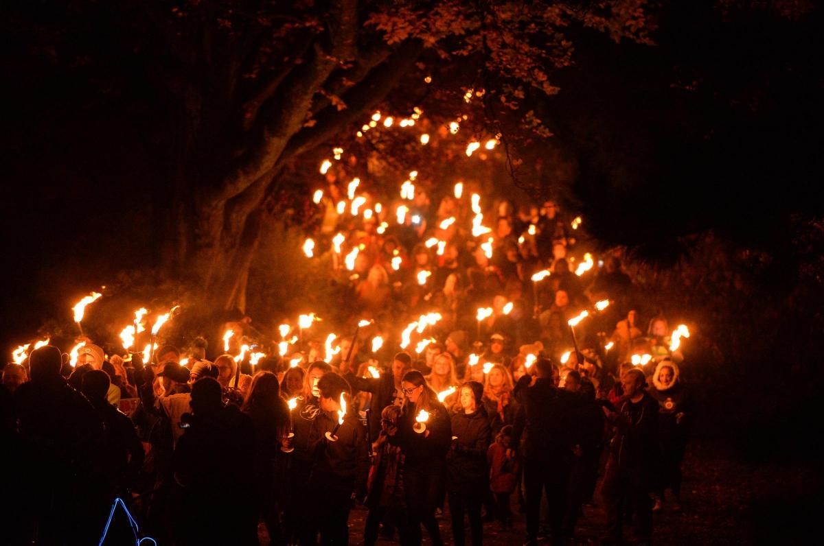 Torchlit march | Newport Rising 2024 | March in the footsteps of the Chartists 185th Anniversary