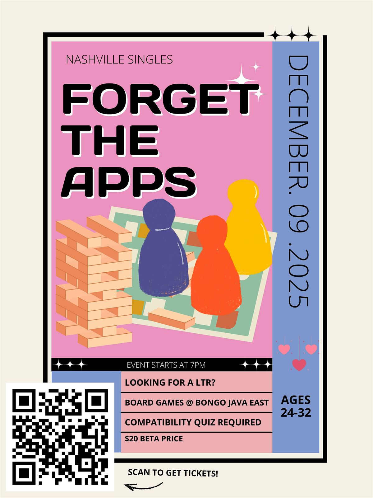 Board Game Dating Night, Dec 9, 7PM, Bongo Java East