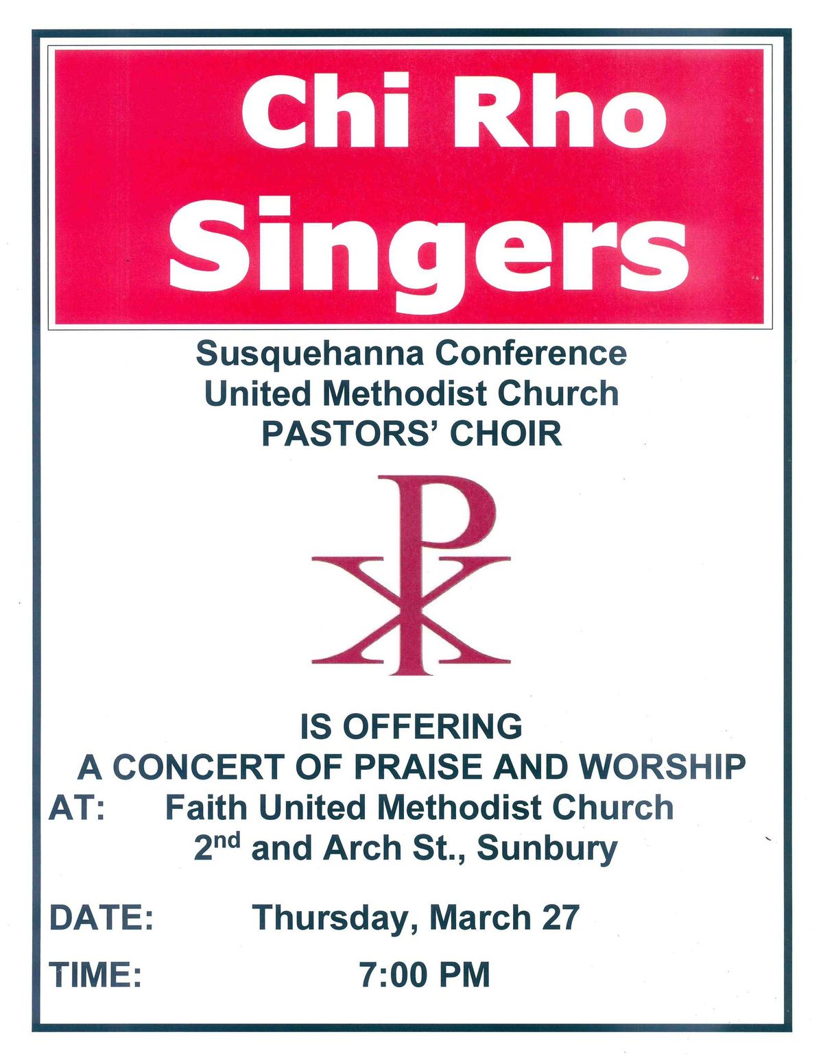 Chi Rho Concert