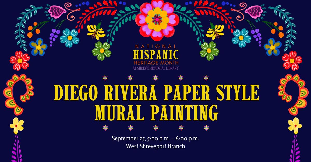 Diego Rivera Paper Style Mural Painting at the West Shreveport Branch