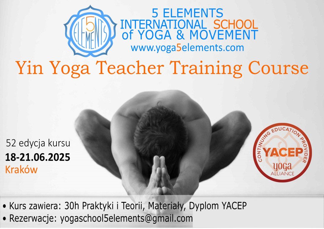 Yin Yoga Diploma for Teachers and Practitioners: In-person (KRAK\u00d3W) 