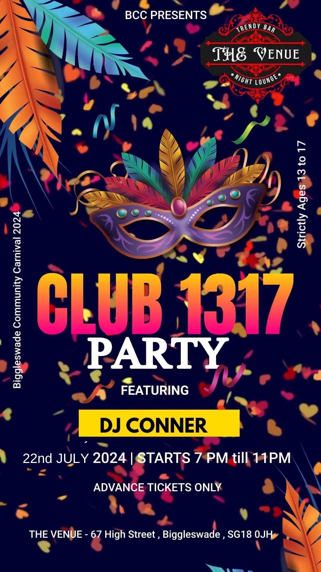 Club 1317 Under 18\u2019s Club Night 