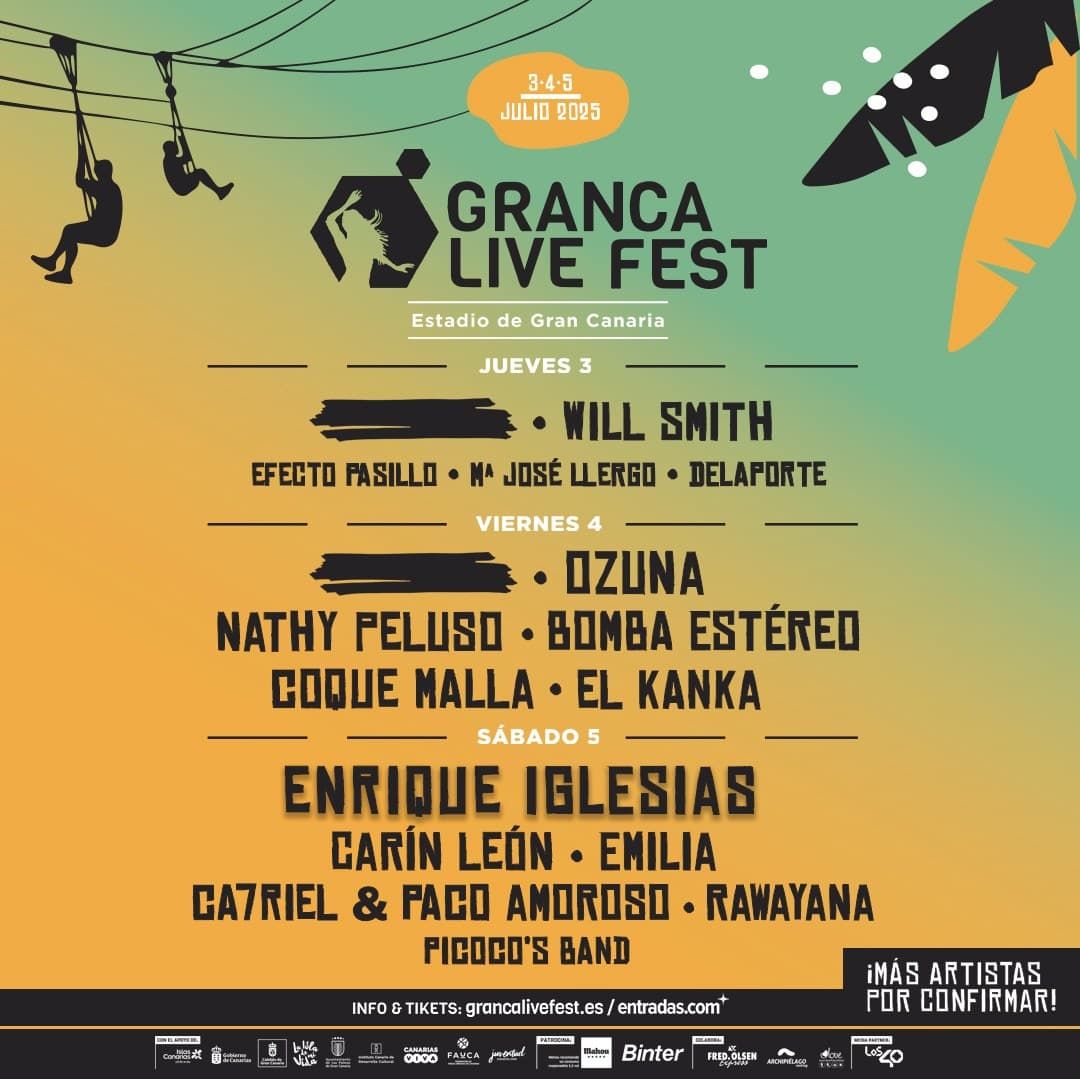 Granca Live Fest 2025 - 3-Day Pass - Will Smith, Ozuna, Enrique Iglesias and more Tickets