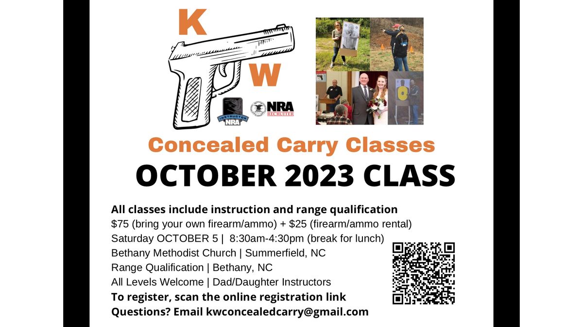 OCTOBER 2024 Concealed Carry Class