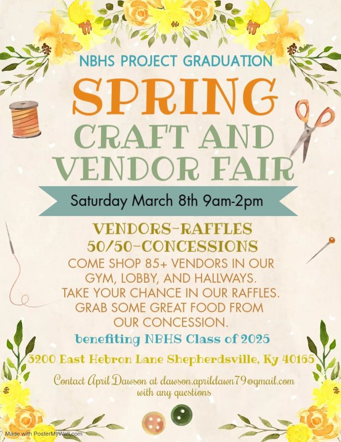 NBHS Project Graduation Spring Craft Fair 2025