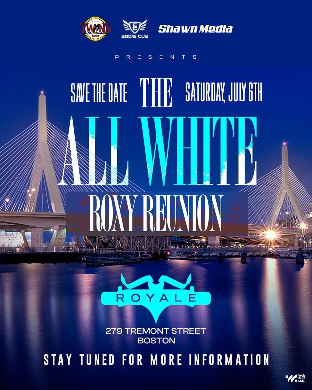 ALL WHITE Roxy Reunion @ 1St Saturday