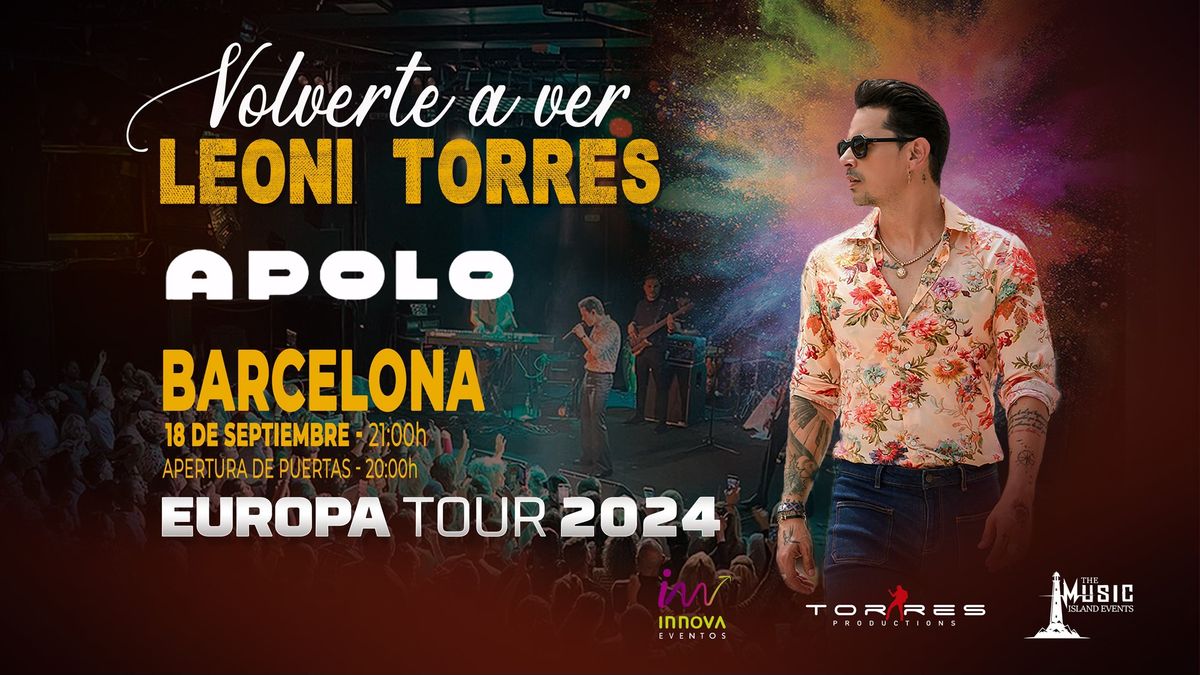 Entrada VIP Concierto Leoni Torres en Barcelona