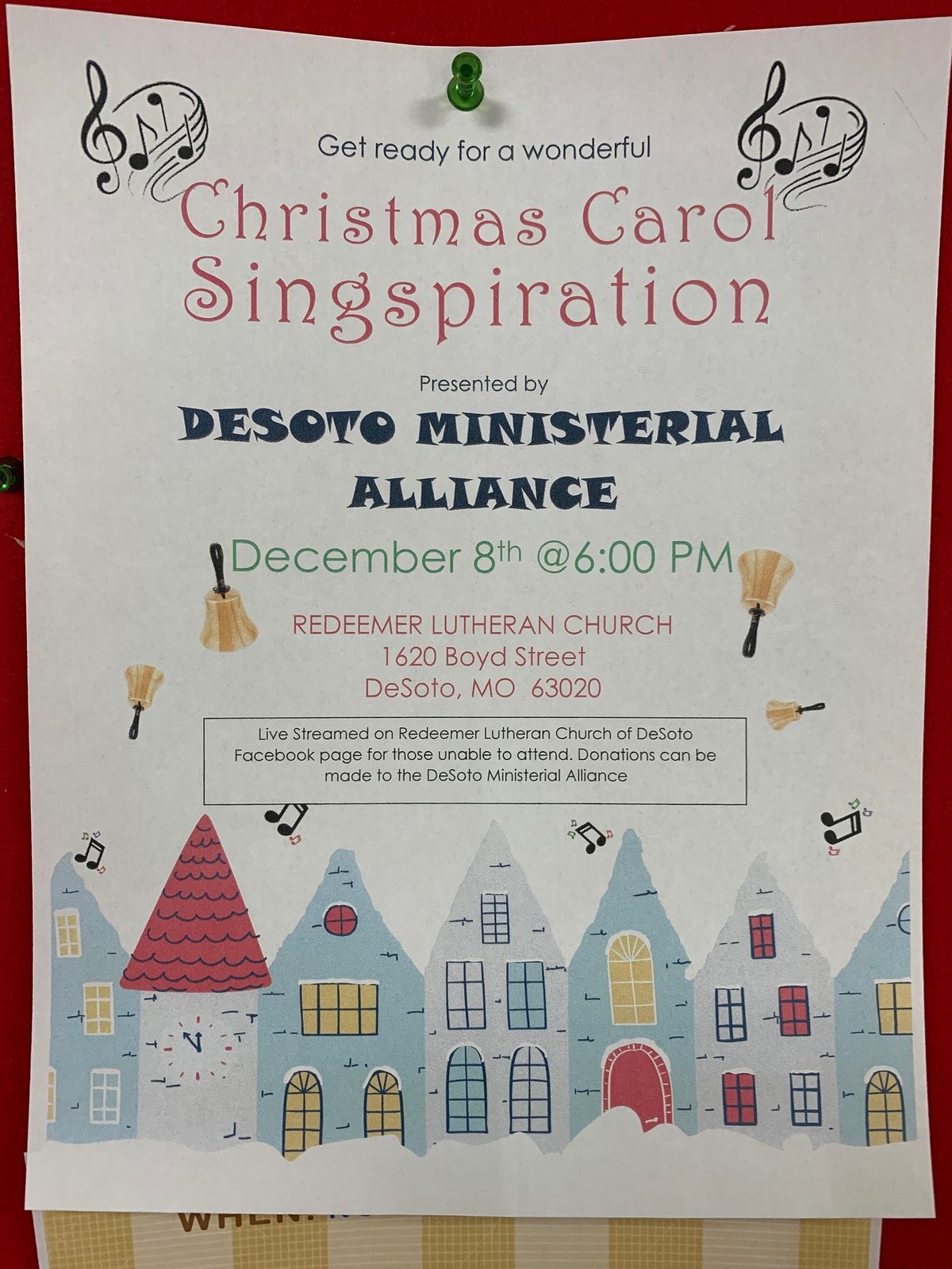 CHRISTMAS CAROL SINGSPIRATION @ Redeemer Lutheran Church