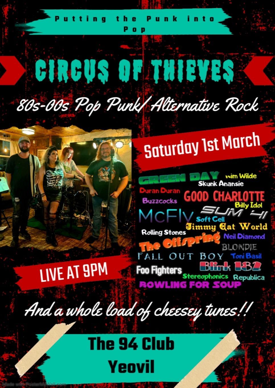 Circus of Thieves Pop Punk Party at The 94 Club, Yeovil 