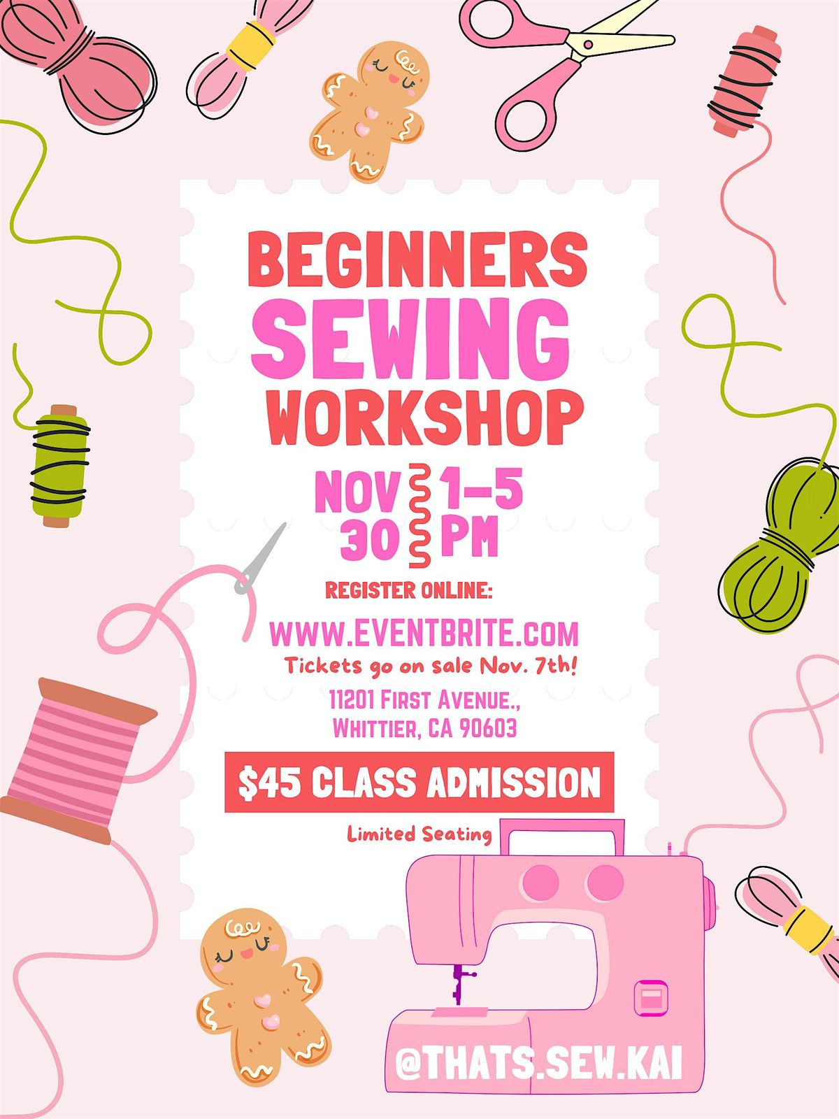 Beginners Sewing Workshop