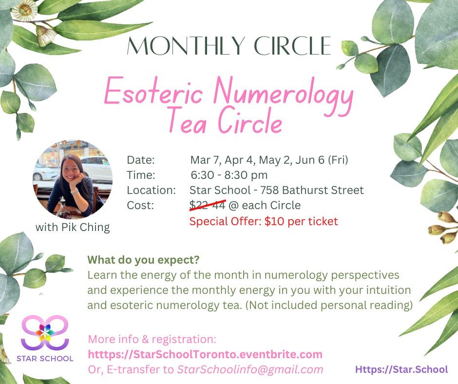 Esoteric Numerology Tea Monthly Circle