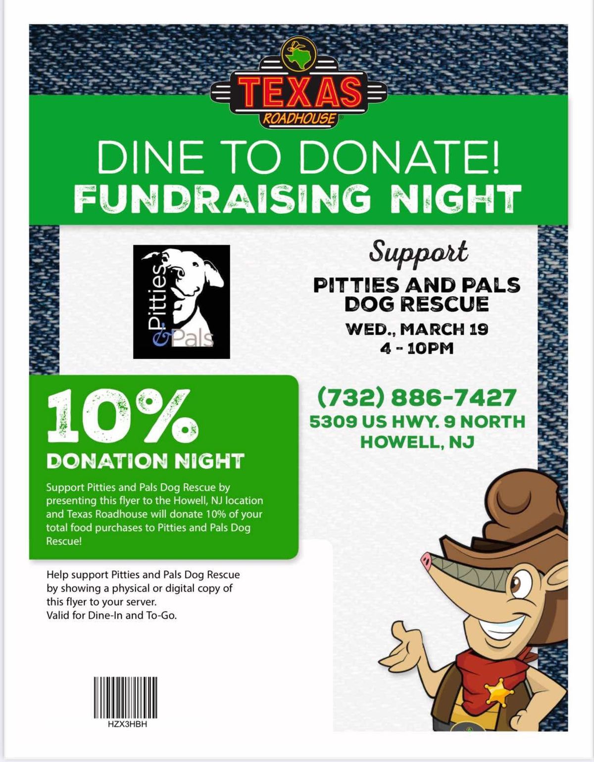 Texas Roadhouse Dine to Donate