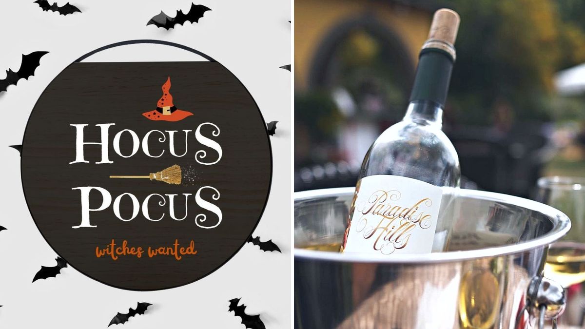 Hocus Pocus Halloween Sign Paint and Sip