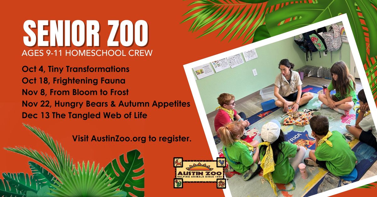 Senior Zoo Homeschool at Austin Zoo