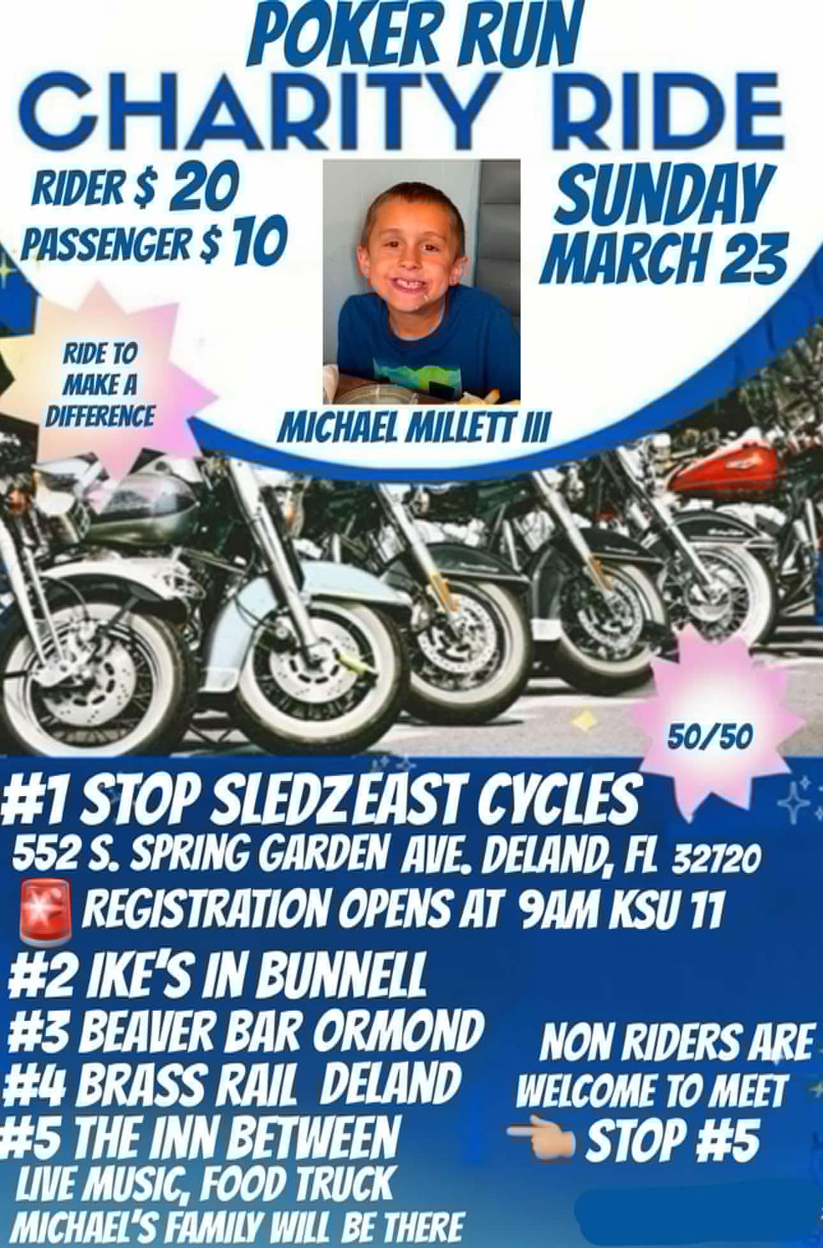 Poker Run Charity Ride for Michael's family