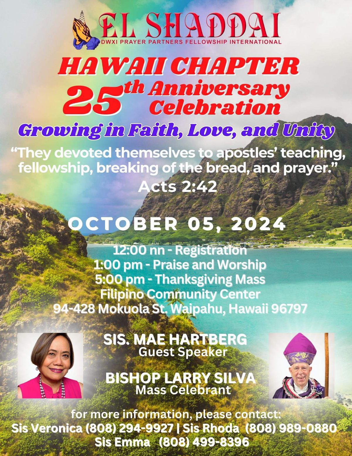 25th Silver Anniversary of El Shaddai DWXI PPFI Hawaii Chapter 