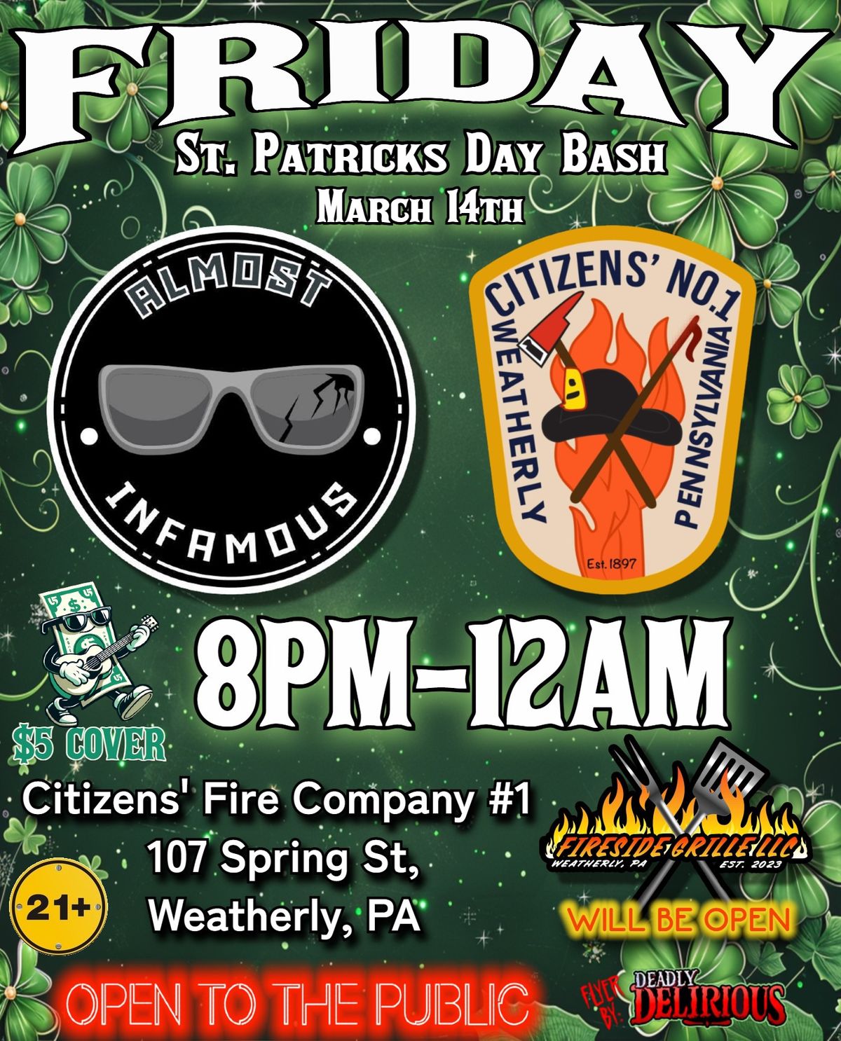 Almost Infamous kicks off St. Patty\u2019s Day weekend at Citizens Fire Co #1