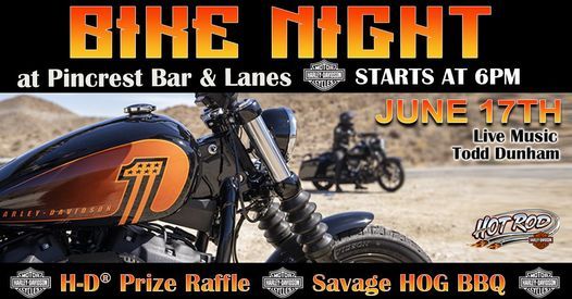 Hot Rod Harley Bike Night, Live Music by Todd Dunham, Savage Hog BBQ