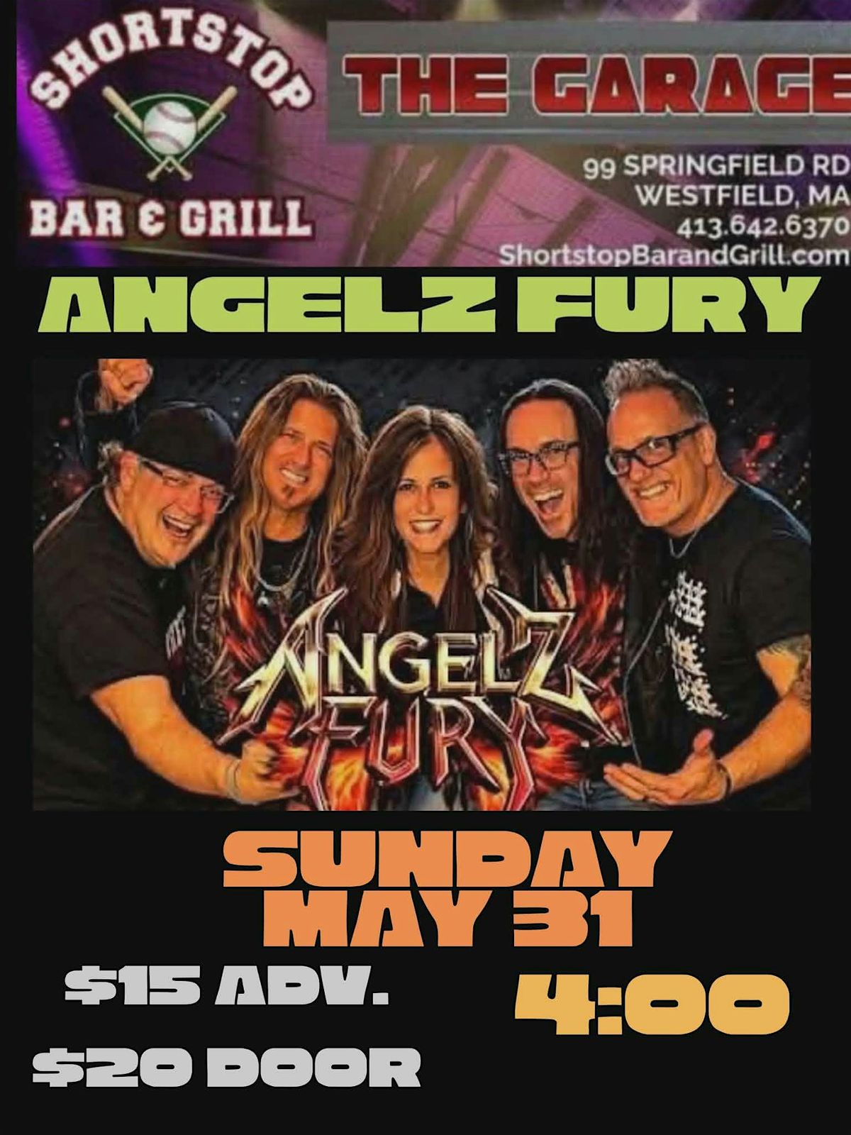 ANGELZ FURY BACK AT THE GARAGE, Shortstop Bar & Grill, Westfield, 31 ...