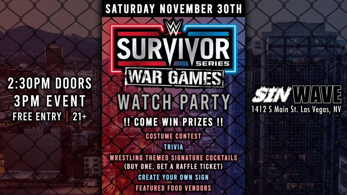 WWE SURVIVOR SERIES WATCH PARTY