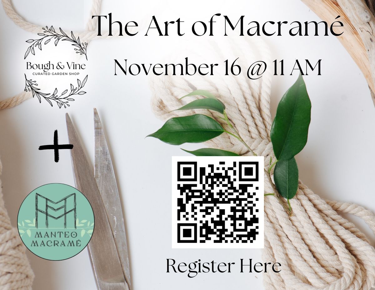 Learn the Art of Macrame with O'Anna