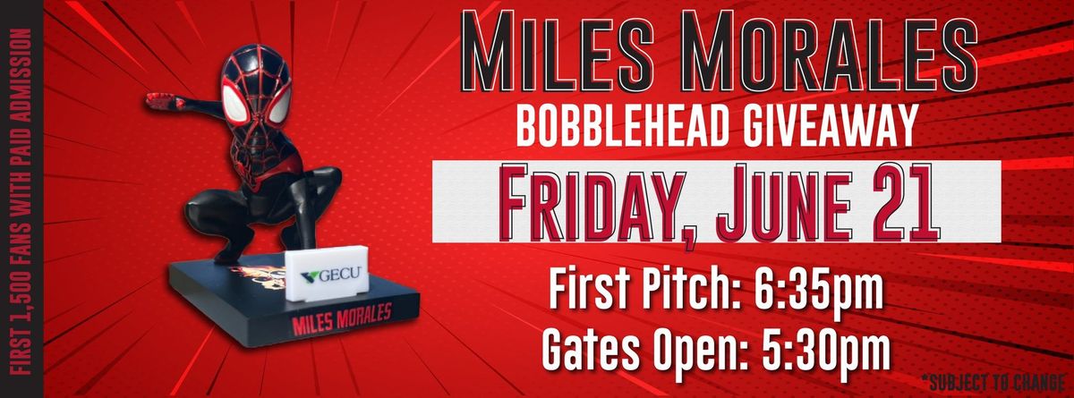 Miles Morales Bobblehead Giveaway - Presented by GECU