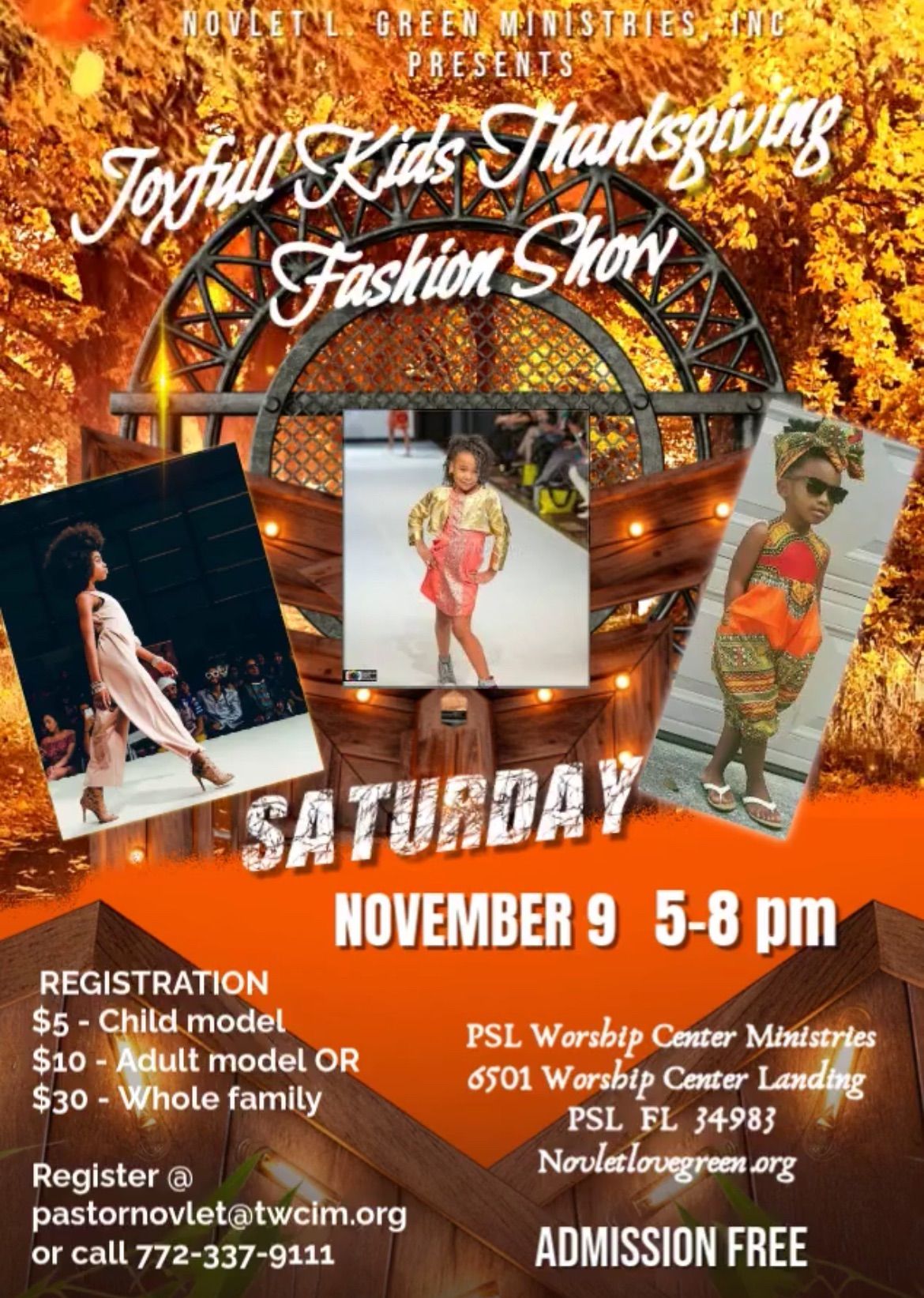 Joyfull Kids Thanksgiving Fashion Show Presented by NLG Ministries 