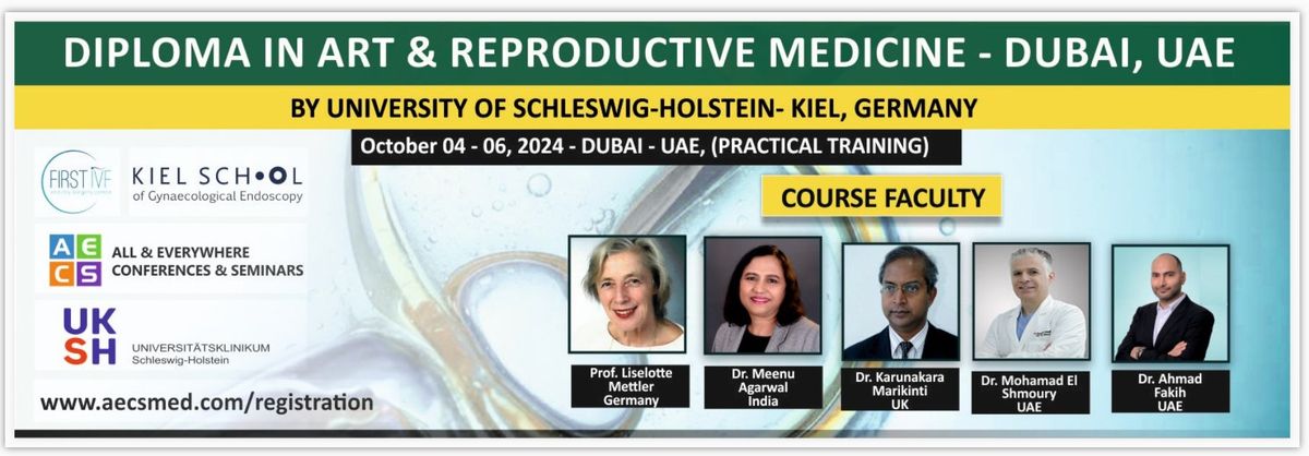 Diploma in ART and Reproductive Medicine by University of Kiel and Schleswig Holstein KIEL,Germany