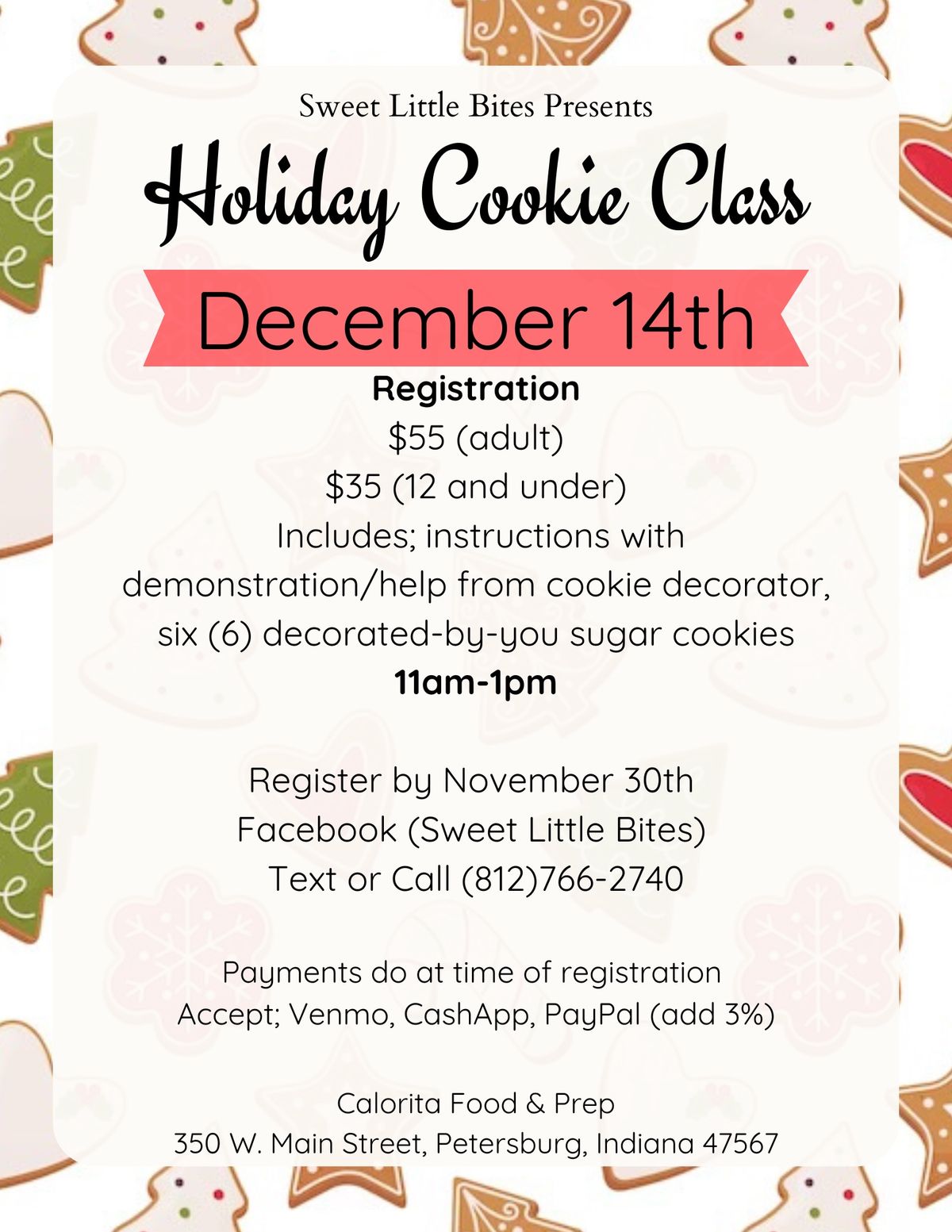 Holiday Cookie Class