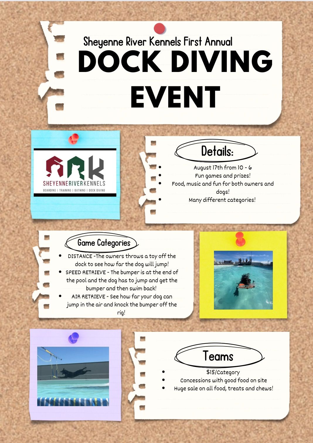 SHEYENNE RIVER KENNELS FIRST ANNUAL DOCK DIVING EVENT